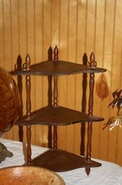 Small wood corner shelf