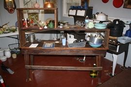 This is the backside of the antique poor man's hoosier.  It is made with square nails and it very cool  