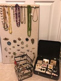 Vintage jewelry with names such as Lisner, Sara Coventry, Judy Lee and some from West Germany and Austria
