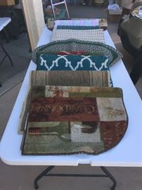 Variety of throw rugs