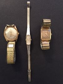 Watches by Benrus (l), Helbro (c) and Hamilton (r).