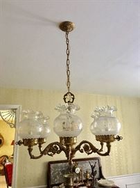 Six light chandelier