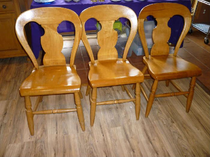 3 OF 5 DINING CHAIRS