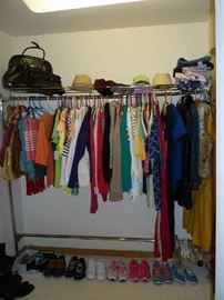 WOMEN’S CLOTHING (SIZE MEDIUM- EXTRA LARGE), WOMEN’S SHOES (9 1/2)