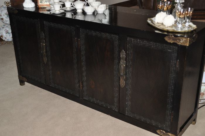 Asian style buffet by Century, 72"w x 34"h x 17"d. Interior has 3 drawers and 2 shelves perfect for storage! 