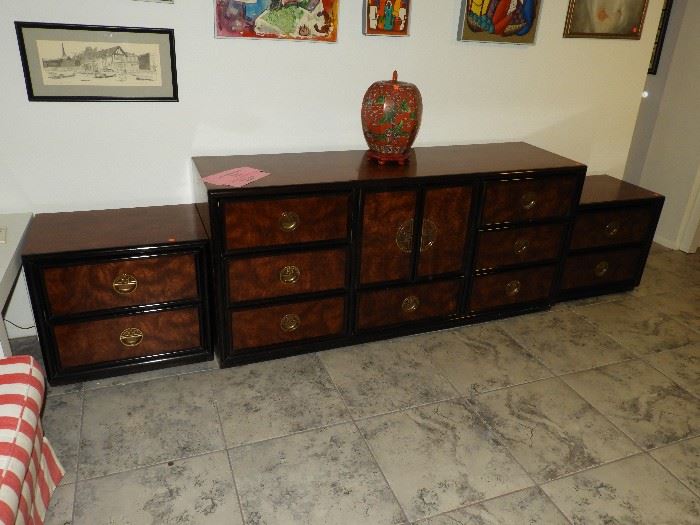 Another Oriental style buffet/dress and 2 small bedside chests from Dixie