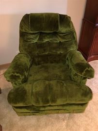 This chair is the 1970's fur, remember that?  It is awesome and it is in great condition!