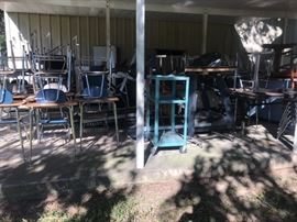 lOTS OF cARTS AND dESKS