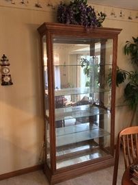  Wood and glass display cabinet 