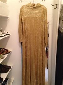 Vintage gold evening wear