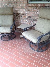 Patio revolving and rocking chairs