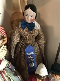 China Head Doll, One 1st place Tucson Doll Guild 