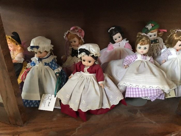 Cabinets full of dolls 