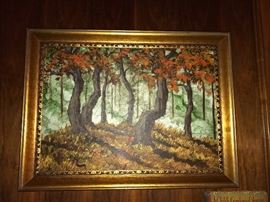 Oil painting by local artist Calvin Blanchard.