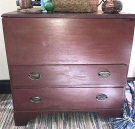 Wonderful primitive red Mule Chest. Great storage!