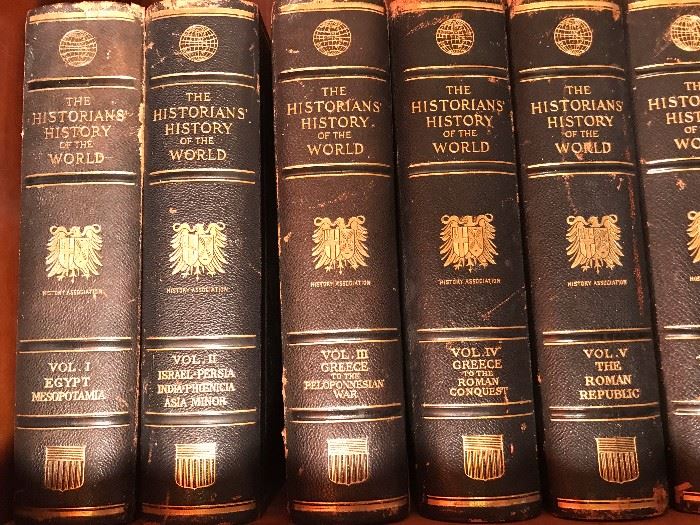 A complete set - all 25 volumes - of 'The Historian's History of the World'. In very good condition!