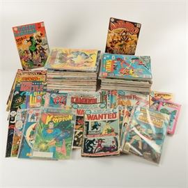 DC Silver and Bronze Age Comic Collection: A collection of Silver and Bronze Age comics from the publisher DC. This grouping contains 120 comics from a wide variety of series including World’s Finest, Green Lantern, Shazam and more. The majority of the comics are loose with the remainder of the comics being sleeved.