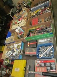 Tools and misc box lot items
