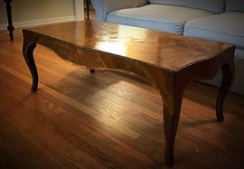 This is a very unusual Italian made parquet style coffee table.. The only one I've ever seen-lots of in-lay. $150