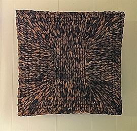 Set of water hyacinth decorative wall hangings or could be used as trays for serving. $12