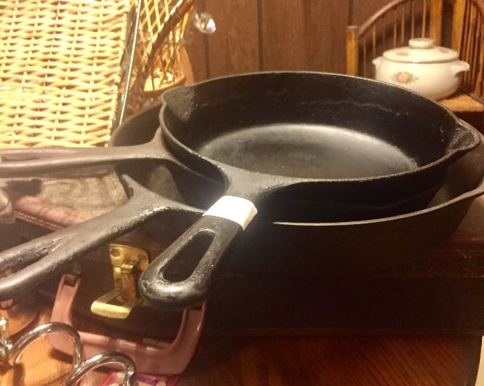 Griswold and other vintage cast iron skillets