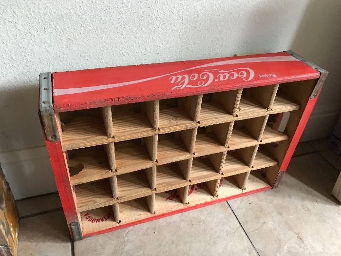 Wooden Coca Cola Bottle Crate. Price at estate sale: $40