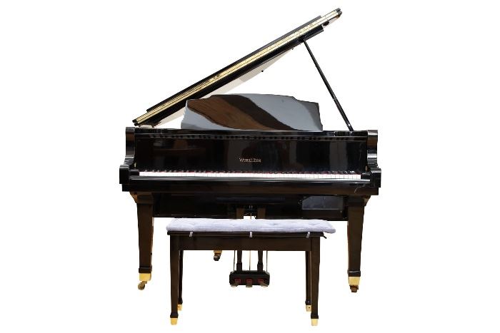 Wurlitzer G-452 Black Lacquered Baby Grand Piano With Pianocorder 