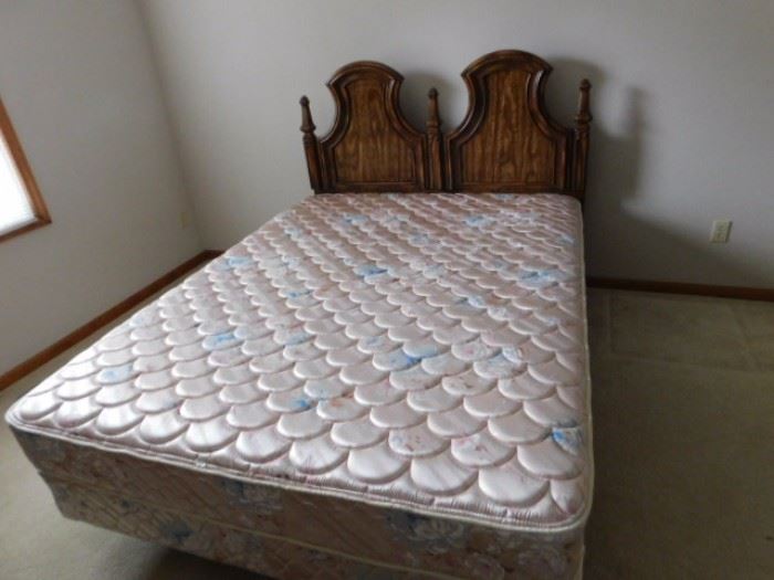 Queen frame and mattress with boxspring