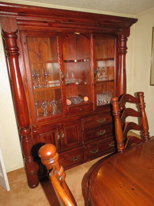 Gorgeous Singer Furniture Co lighted China cabinet