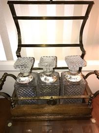 Vintage decanter set 