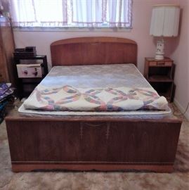 Art Deco Bed and Matching Night Stand