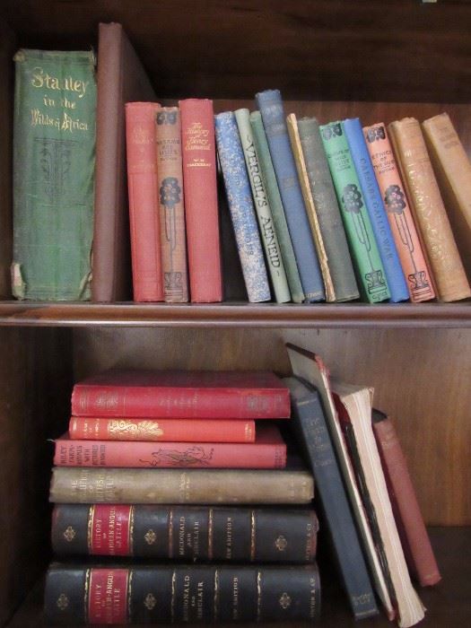 Many older books, some German language, fiction and nonfiction, hard and soft cover 