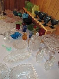 Glassware - early American, depression, mid-century, vasoline