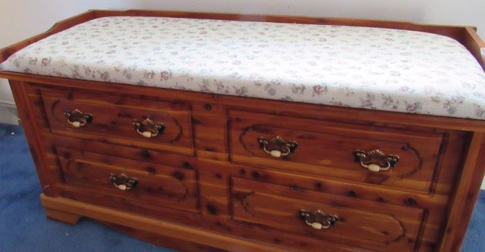 Cedar chest with bench seat
