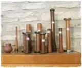 Vintage thread spools.