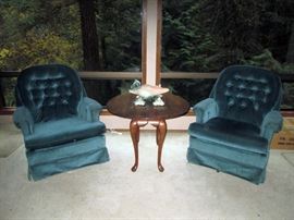 Living Room:  Pair of chairs, Table