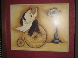 Kitchen:  Picture Man on Penny Farthing Bike