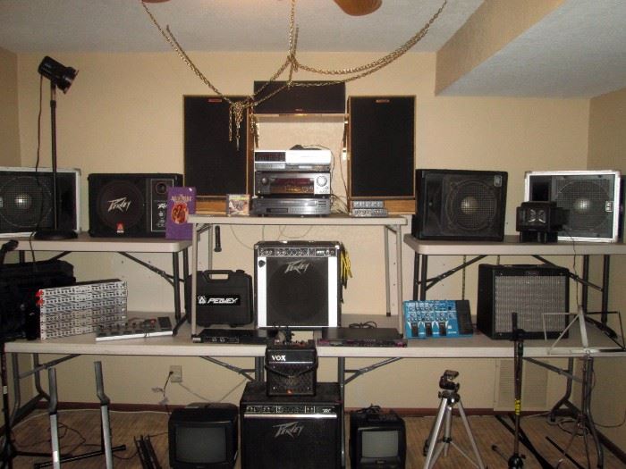 Basement:  (Start your own band) Amps, Speakers, etc. 