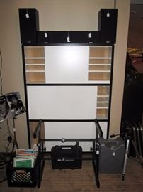 Basement: White Cabinet, 5 Kenmore Speakers, Z stand, Iron Cobra Pedal Box