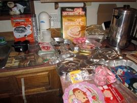 Kitchen:  Cake Tins-Donald Duck, Mickey Mouse, Witch