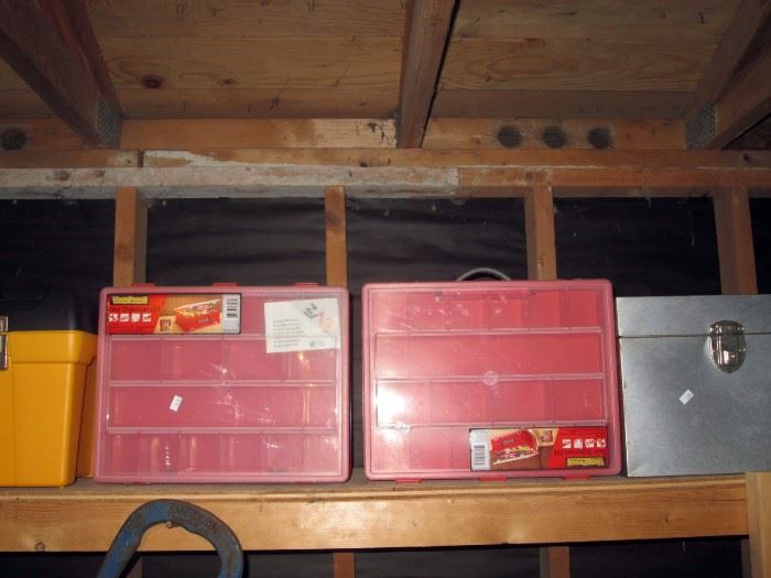 Garage: Parts & nuts, bolts boxes