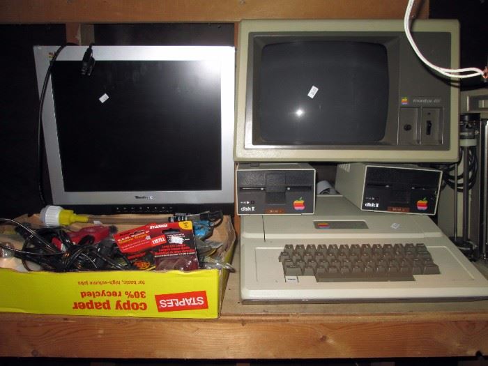 Garage: Apple 2 Plus Computer w/2 Drives & Printer (As Is)