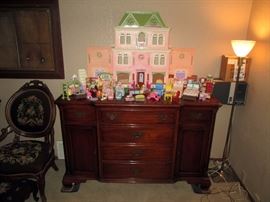 Living Room:  Fisher Price loving Family Twin Time Doll House w/Furniture,  Buffet, 