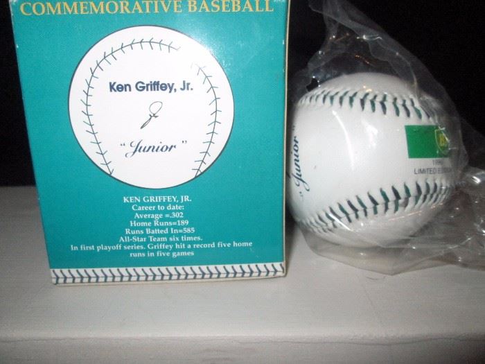 Upstairs Bedroom Right: Ken Griffey Jr BP Oil baseball