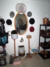 Upstairs Bedroom Left: Hats, Mirror