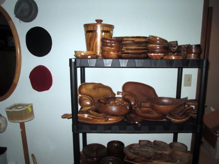 Upstairs Bedroom Left: Hawaiian Bowls, etc.