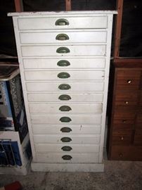 Garage: White Cabinet (Great Vintage Piece)