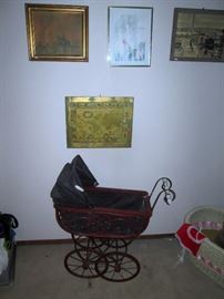 UpStairs Center Bedroom: Baby Buggy, Pictures