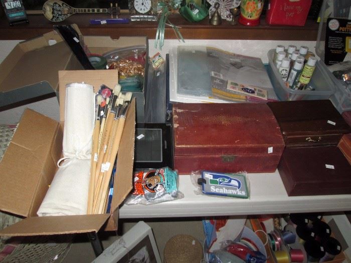 UpStairs Center Bedroom: Art Stuff (Brush's, Paint) Other Stuff
