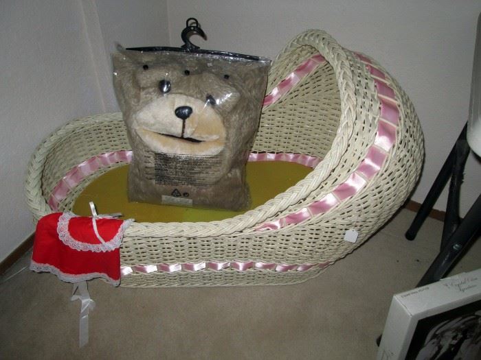 UpStairs Center Bedroom: (Close Up) Bassinet , Animal Blanket